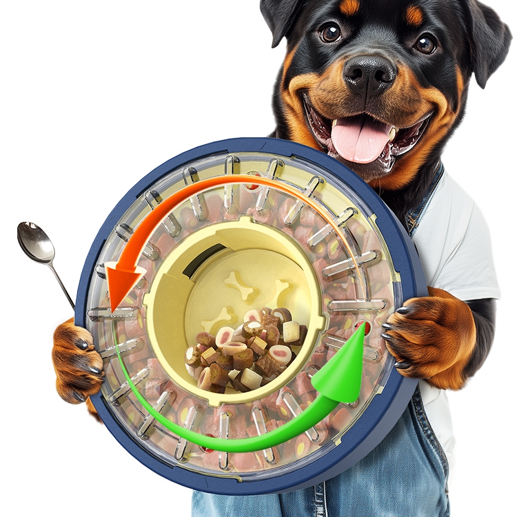 智慧猎犬 宠物益智玩具 旋转慢食狗碗 